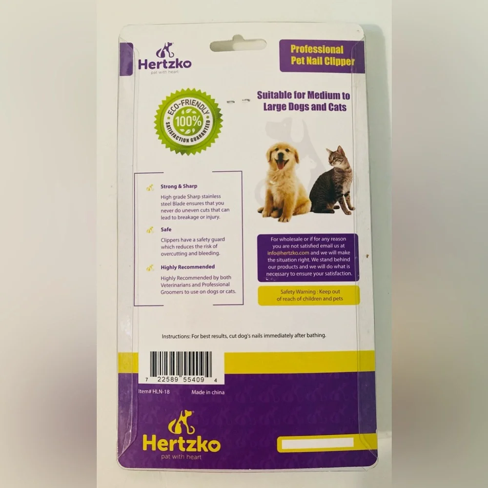 Hertzko Professional Pet Cats & Dogs Nail Clippers & File New